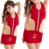 Black Temptation Womens FQQ040 Sexy Babydoll Lingerie Set Medium Red